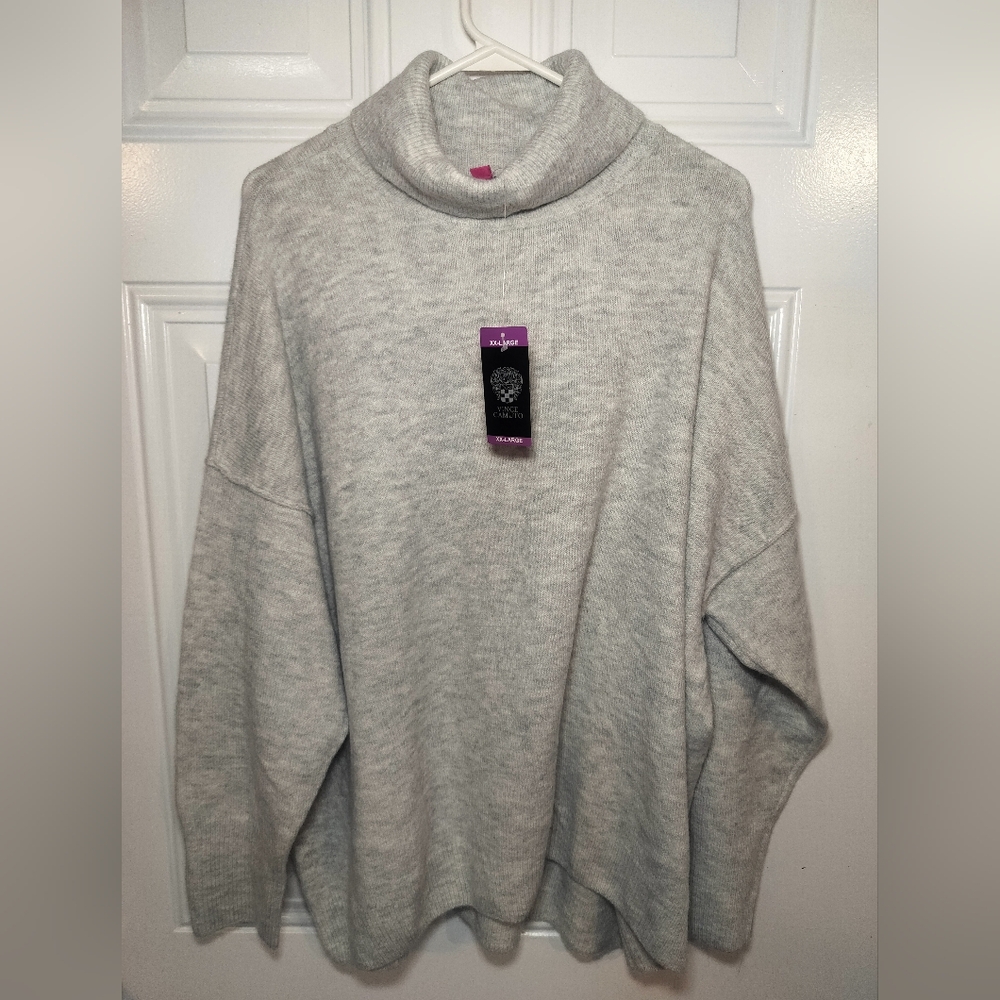 Vince Camuto Women’s Gray Cowl Neck Pullover Sweater Size XXL New With Tag